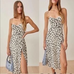 Reformation Juliette Dress NWOT size 0 snow leopard